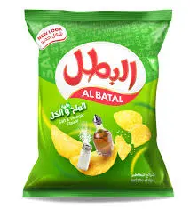 بطاطس ملح وخل البطل 110 جرام . 