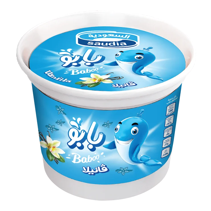 اكواب الفانيلا السعودية 100 مل . 