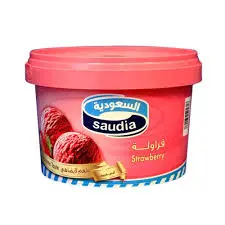 ايس كريم عائلة الفراولة السعودية 500 مل . 