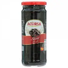 زيتون اسود شرائح اكورسا 470 جرام . 