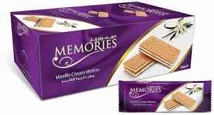 جوي ويفر بالبندق ميموريز 25 جرام كرتون صغير 24 حبة . 