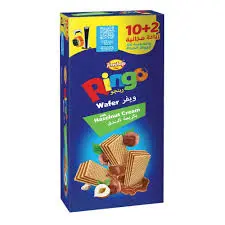 رينجو ويفر البندق تيشوب 40 جرام كرتون صغير 12 حبة . 