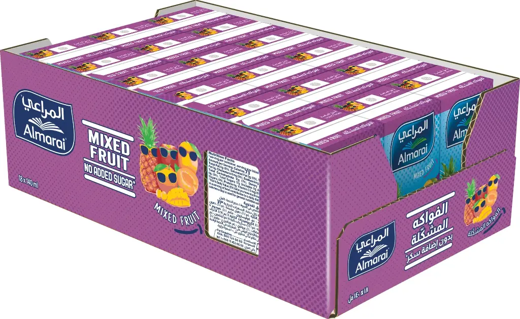 عصير فواكة مشكل المراعي 140ملي 18حبة