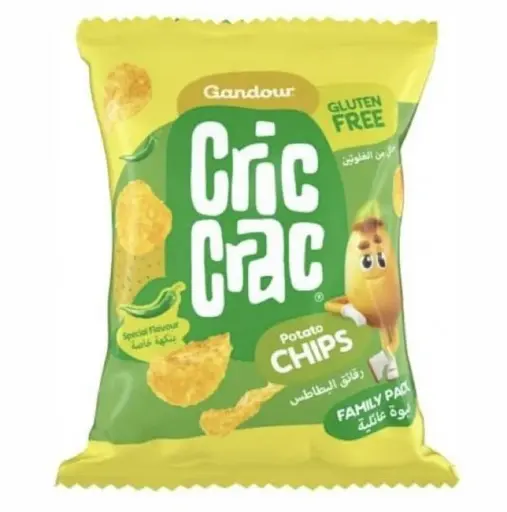  شبس بنكهة خاصه عائلي كريك كراك 100 جرام . 