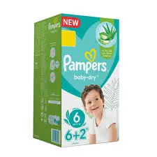 حفاظة رقم 6 بامبريز 8 حبة . 