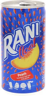 حبيبات علب بالخوخ بدون سكر راني 180 مل