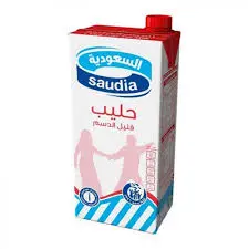 حليب قليل الدسم السعودية 1 لتر