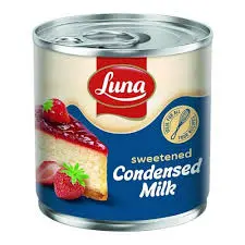 حليب مكثف محلى  لونا 370 جرام . 