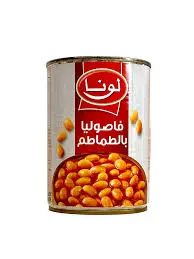 فاصوليا بالطماطم لونا 380 جرام . 