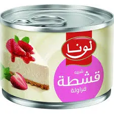 قشطة بنكهة الفراولة دهن نباتي لونا 155 جرام . 